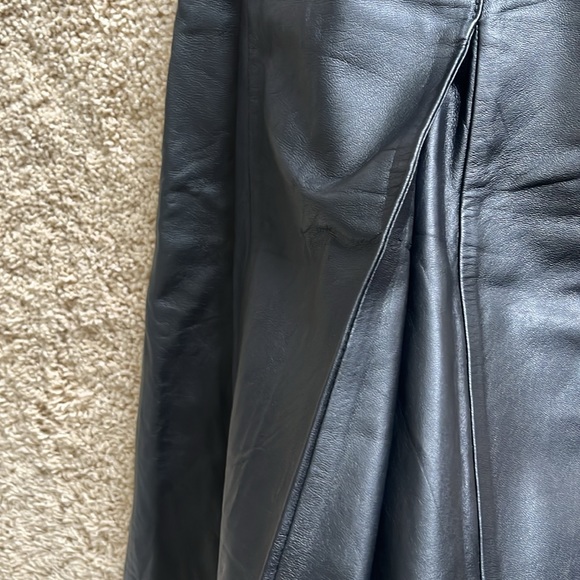 new with tag 3.1 Phillip Lam Black Leather A-line Midi Skirt 🖤 - Picture 11 of 12